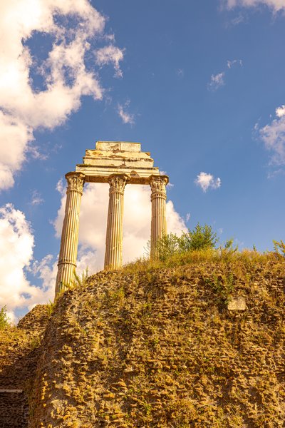 Temple of Castor and Pollux on the rise