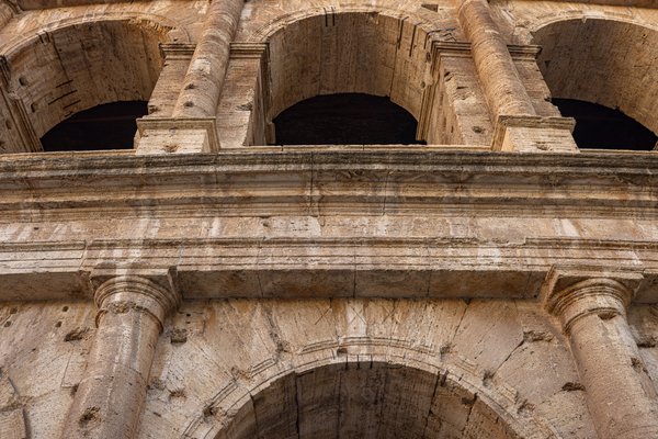 Colosseum arches in detail