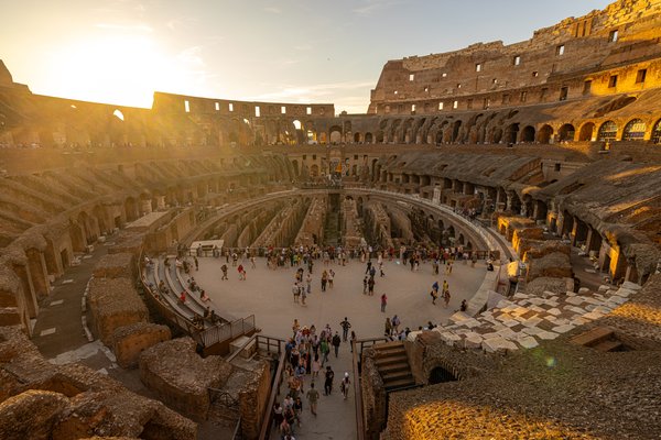 Sunset over the Colosseum arena