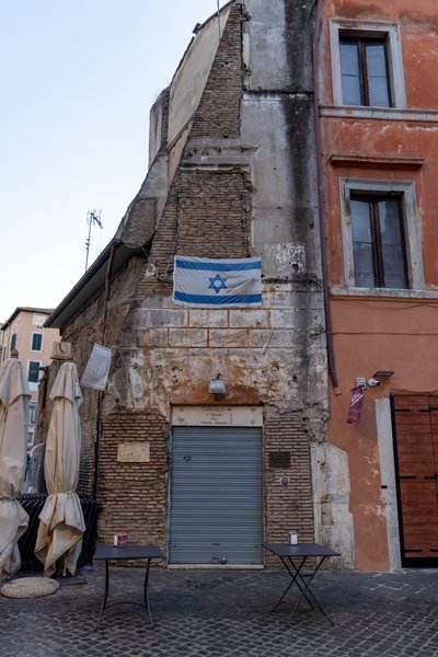Israeli flag in the Jewish Ghetto