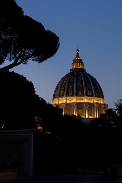St. Peter's dome at dusk