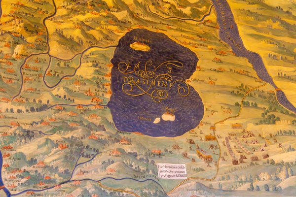 Lake Trasimeno fresco map, Vatican