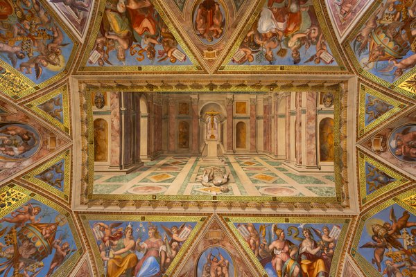 Frescoed ceiling, Raphael Rooms