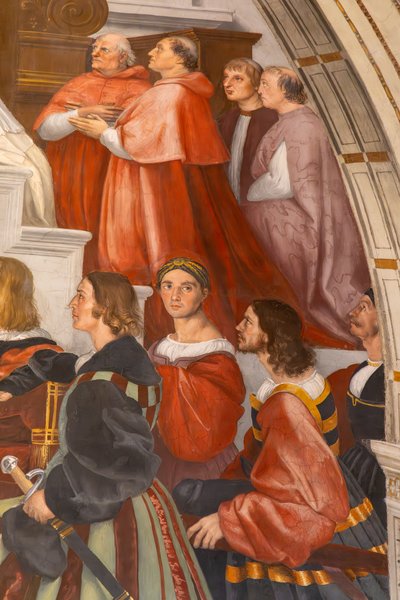 Cardinals fresco detail, Raphael Rooms