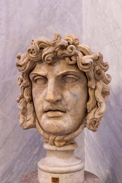 Colossal marble head, Vatican Museums