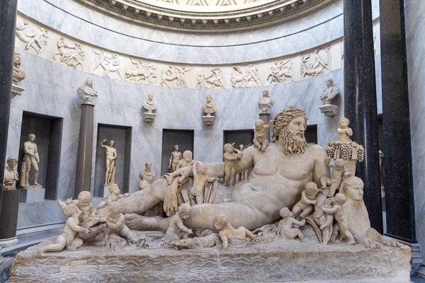 Reclining river god statue, Vatican Museums