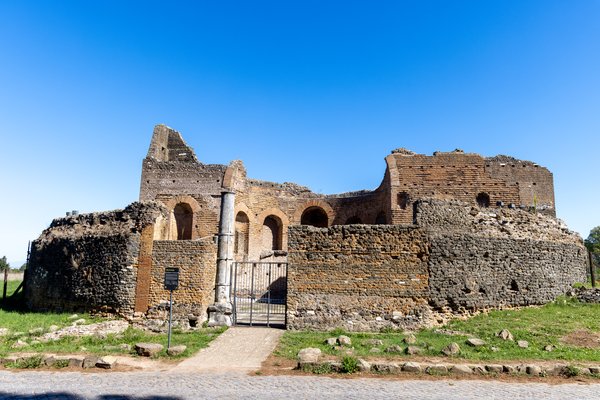 Brick ruins of a Roman villa, Via Appia